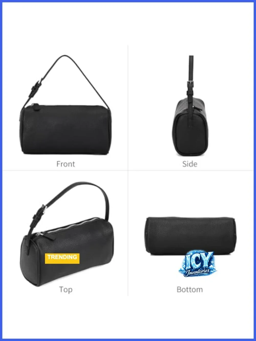 PU Leather Hobo Crossbody Bag Women Small Barrel Purse Casual Shoulder Handbag